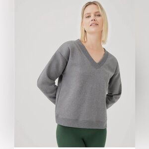 Pact Gray Boxy Long Sleeve Sweatshirt